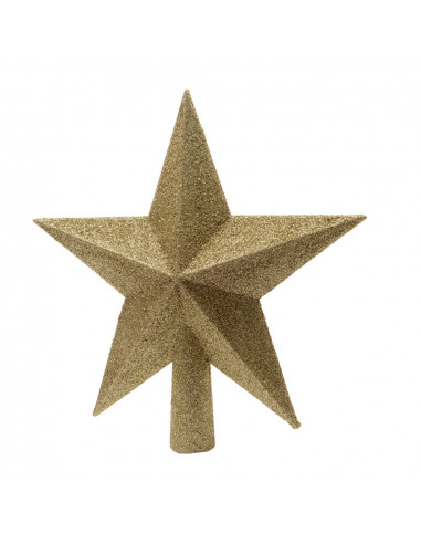 Cimier de sapin étoile dorée 19x4,2x19cm