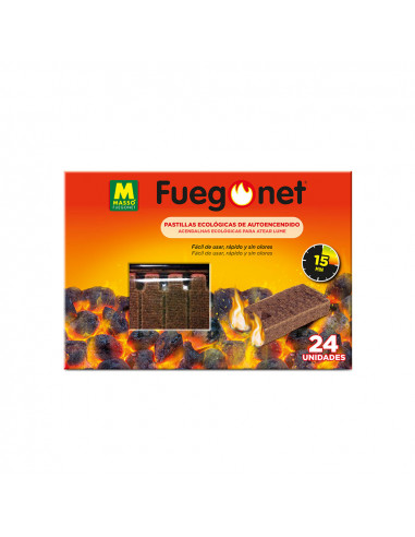 Pastille autoallumage fuegonet 16+8 pcs 231122 massó