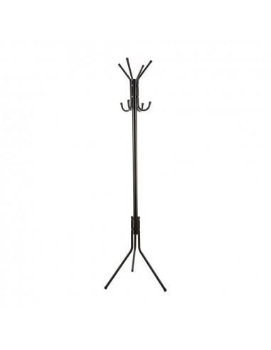 Portemanteau de pied avec 8 crochets noir 172x48cm