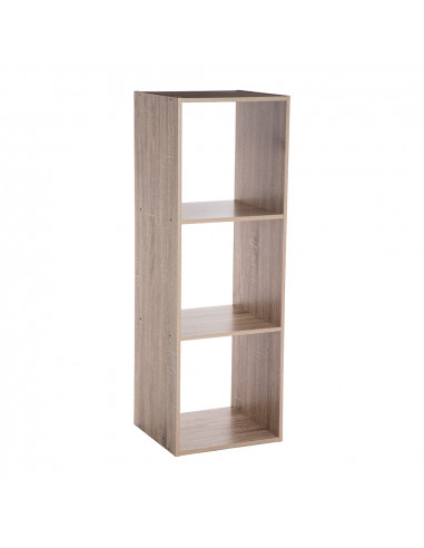Étagère en bois pour 3 boîtes organisatrice 34,4x32x100,5cm