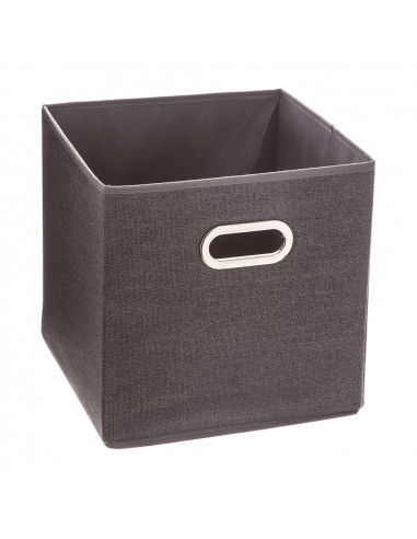 Boîte organisatrice couleur gris foncé pour étagère 31x31cm