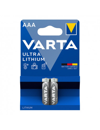 Pile varta ultra lithium aaa - lr03 (emballage 2 unit) ø10,5x44,5mm