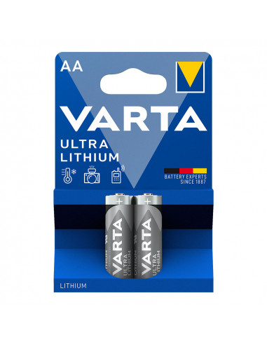 Pile varta ultra lithium aa - lr06 (emballage 2 unit) ø14,5x50,5mm