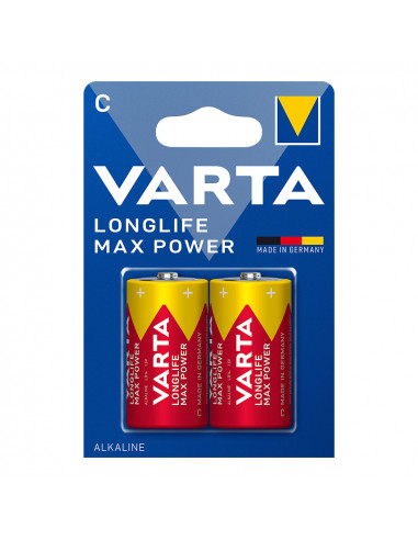 Pile varta long life max power c - lr14 (emballage 2 unit) ø26,2x50mm