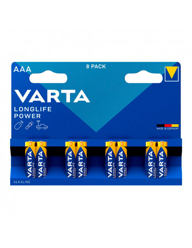 S.of. pile varta longlife power aaa - lr03 (emballage 8 unit) ø10,5x44,5mm