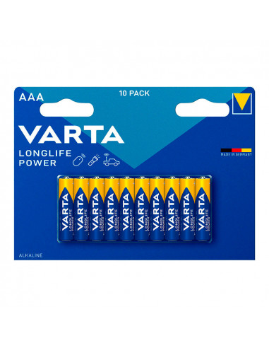 Pile varta longlife power aaa - lr03 (emballage 10 unit) ø10,5x44,5mm