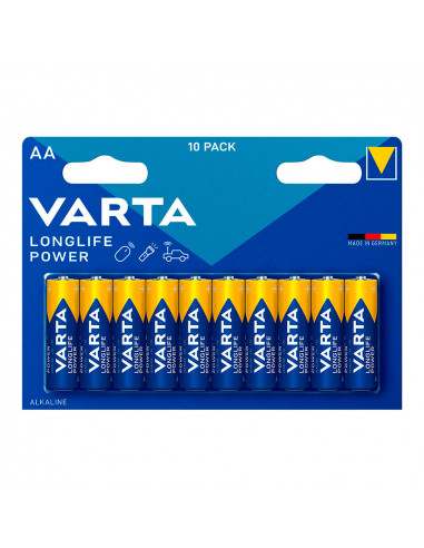 Pile varta longlife power aa - lr06 (emballage 10 unid) ø14,5x50,5mm