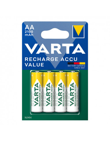 Pile varta rechargeable accu aa - lr06 2100ma (emballage 4 unit) ø14,5x50,5mm