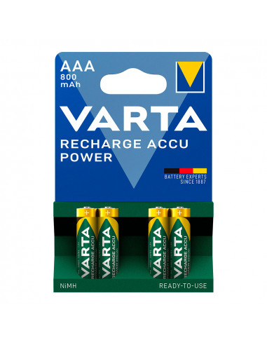 Pile varta rechargable accu power aaa - lr03 800ma (emballage 4 unit) ø10,5x44,5mm