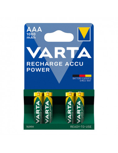 Pila varta recargeable accu power aaa - lr03 1000ma (emballage 4 unit) ø10,5x44,5mm