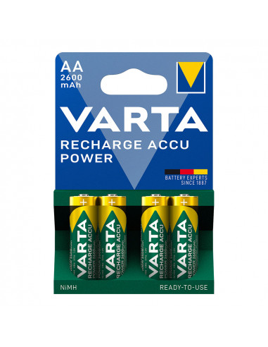 Pile varta rechargable accu power aa - lr06 2600ma (emballage 4 unit) ø14,5x50,5mm