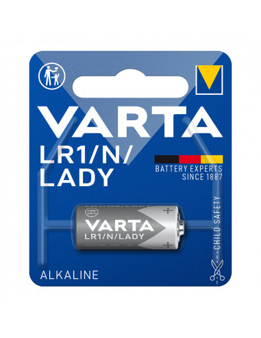 Pile varta alkaline lr1 lady 1.5v (emballage 1 unit) ø12x30,2mm