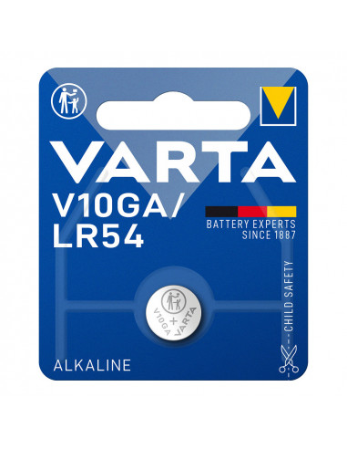 Pile varta lr54 - v10ga 1.5v alkaline (emballage 1 unit) ø11,6x3,0mm