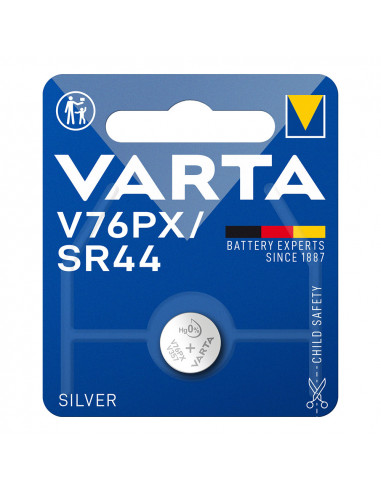 Micro pile bouton varta silver sr44 - v76px 1,55v (emballage 1 unit) ø11,6x5,4mm