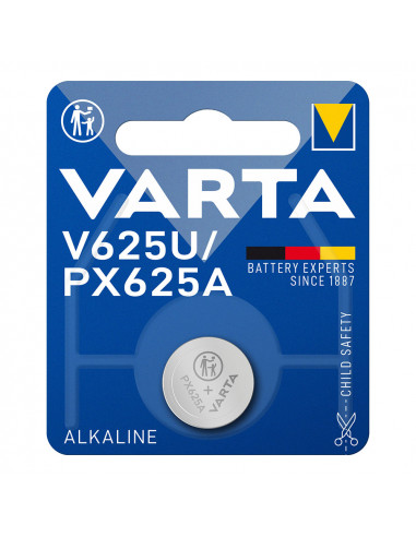 Micro pile bouton varta alkaline v625u 1,5v (emballage 1 unit) ø16,0x6,2mm