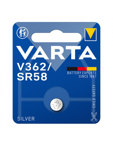 Micro pile bouton varta silver sr58 - v362 1,55v (blister 1 unit) ø7,9x2,1mm