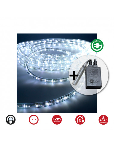 Kit flexiled 12m multifonction lumière blanche froide edm