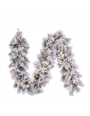 Guirlande enneigé 25 led branche pin 180x25cm