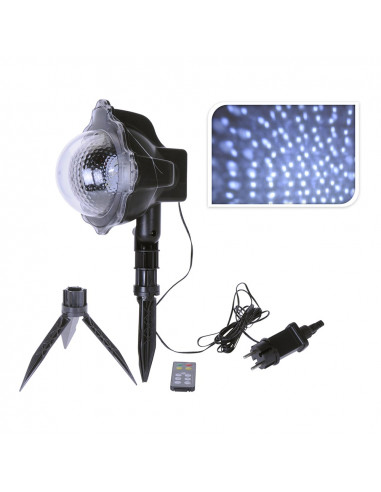 Projecteur led flocon de neige 17x17x39cm