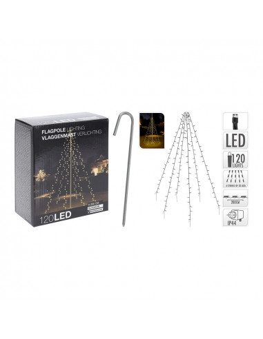Sapin de noël 120 led lumière chaude 2m (hauteur)