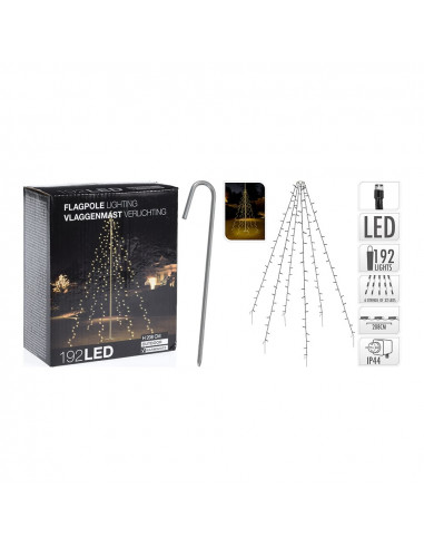 Sapin de noël 192 leds lumière chaude 2,08m (hauteur)