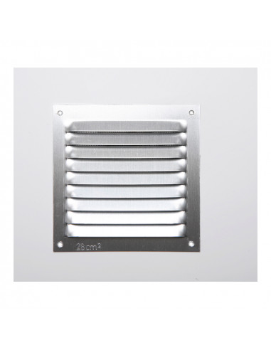 Grille sans bord alum 0.6 couleur naturelle 100x100mm