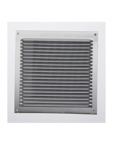 Grille sans bord aluminium 0.6 couleur naturelle 170x170mm