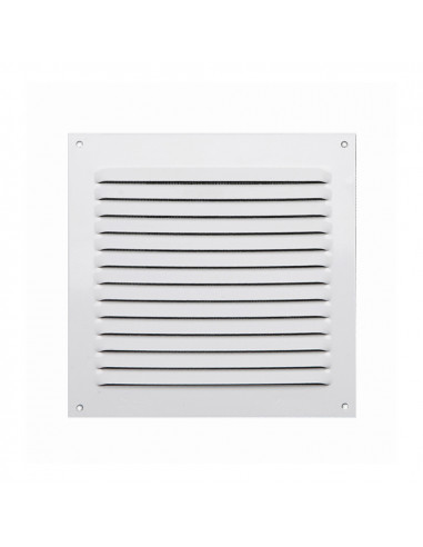Grille sans bord aluminium 0.6 couleur blanc laqué 150x150mm