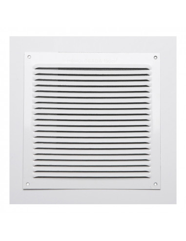 Grill sans bord aluminium 0.6 couleur blanc laqué 170x170mm