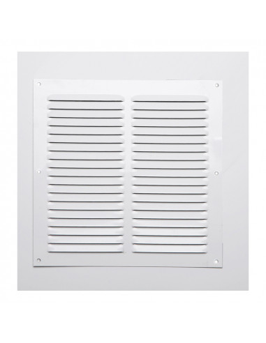 Grille sans bord aluminium 0.6 couleur blanc laqué 200x200mm