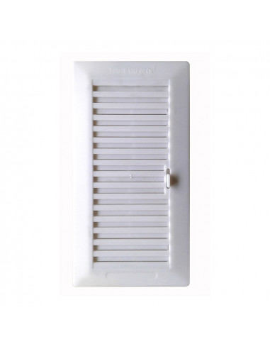 Grille d'encastrement réglable 13.3x26cm abs + cadre abs blanc (g)