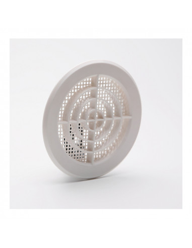 Grille avec toile mousquitaire couleur blanche d-10-11cm abs