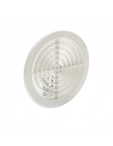 Grille avec toile moustiquaire couleur blanche d-12.5-14cm abs