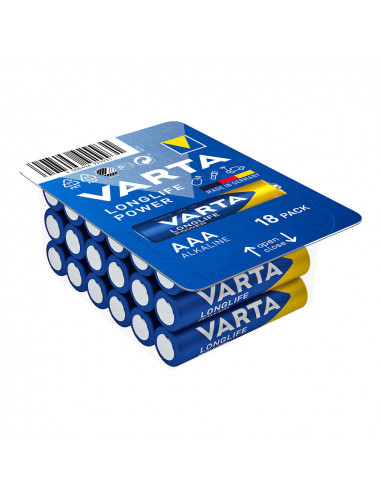 Pile varta longlife power aaa - lr03 boite 18 unit ø10,5x44,5mm