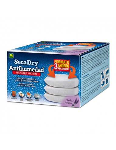 Pack de 3 recharges secadry anti-humidité 231484 masso