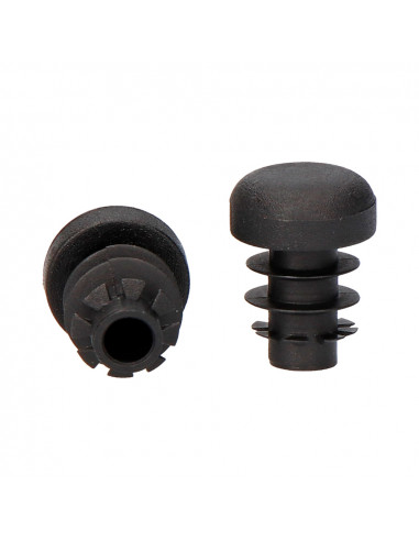 Embout rentrant noir circulaire ø12mm