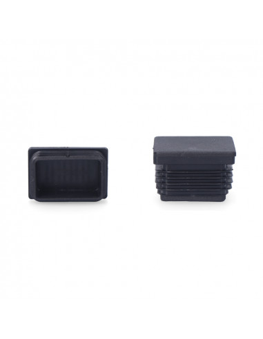Embout rentrant noir a ailettes rectangulaire 30x20mm