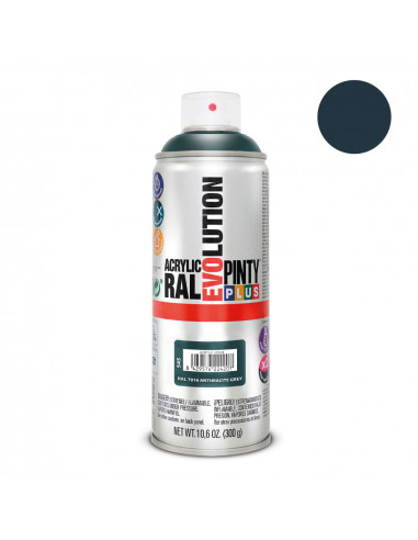 Peinture en aérosol pintyplus evolution 520cc ral 7016 gris anthracite