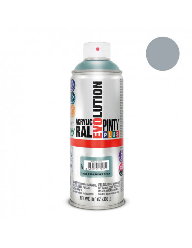 Peinture en aérosol pintyplus evolution 520cc ral 7001 gris argent