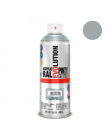 Peinture en aérosol pintyplus evolution 520cc ral 7042 gris signalisation
