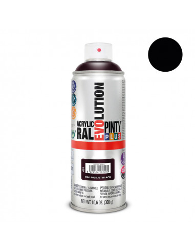 Peinture en aérosol pintyplus evolution 520cc ral 9005 noir foncé