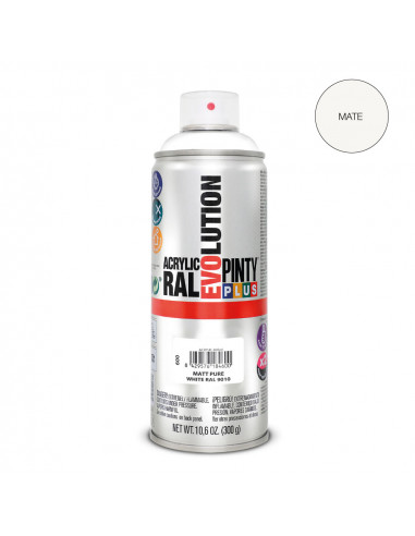 Peinture en aérosol pintyplus evolution 520cc ral 9010 blanc pur