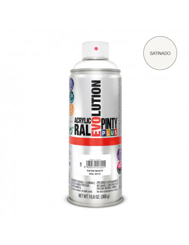 peinture en aérosol pintyplus evolution 520cc ral 9010 blanc pur satiné