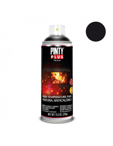 Peinture en aérosol pintyplus tech 520cc peinture hautes températures noir a104