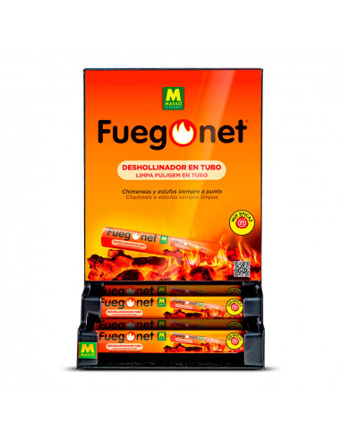 Présentoir de tubes de ramonage fuegonet, gratuit pour l'achat de 48 unités de la ref. 85870. 26,5x29,5x43,9cm
