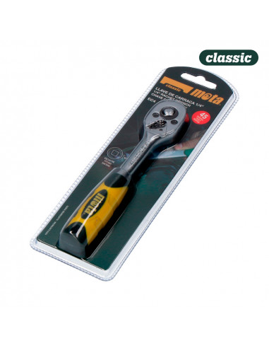 Clé à douille cliquet 1/4'' 45 dents cr.v ec4 mota