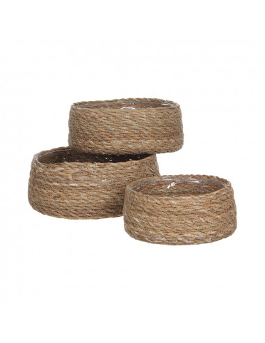 Set de 3 paniers en osier.