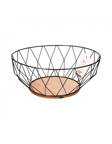 Panier à fruits metallique, modèle baltik, couleur grise, 28 cms.