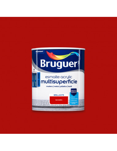 Esm. acrylique multisp.brillant bermellon 0,750l bruguer