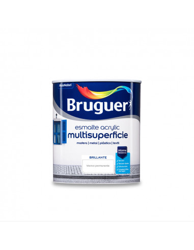 Esm. acrylique multisp.brillant blanc permanent 0,750l 5057422 bruguer